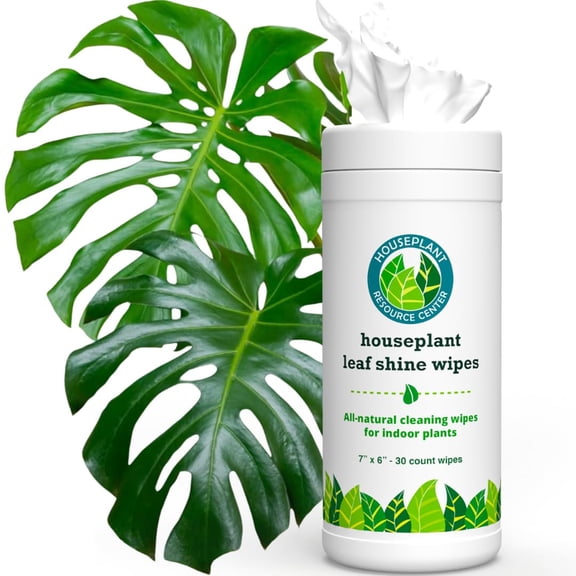 Leaf Cleaner Wipes for House Plants - Sparkling Leaf Shine for Indoor Plants - Houseplant Resource Center Plant Cleaning Wipes for Leaves - Root and Plant Duster Wipes 30 Count