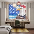 thumbnail image 5 of American Flag Kitchen Curtains 84 Inch Length, Country Eagle Independence Day Blue Red Grommet Top Bedroom Living Room Curtains, Light Filtering Cafe Curtain Drapes 2 Panels Set 104''x84'', 5 of 9