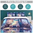 thumbnail image 4 of WAUOEMY Snorlax Comforter Bedding Set Cover 3 Piece with 2 Pillow Shams for Kids And Adults Bedroom Bed Decor (1 Duvet Cover+ 2 Pillow Shams) Snorlax-90"x90", 4 of 7