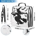 thumbnail image 3 of Water-Resistant 3-Ring Binder Organizer with Multiple Pockets Zipper Binder Bag for Office Witch Silhouette, 3 of 8