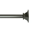 thumbnail image 2 of Lumi 5/8" Single Curtain Rod Set Silver/Grey/Black-Flat Square finials 48"-84" - Dark Grey, 2 of 5