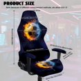 thumbnail image 2 of Jiueut Football Fire Print Gaming Chair Cover Pack of 4, Breathable Computer Chair Cover with Armrest Covers Washable Slipcover for Gaming Rotating Chair with Elastic Band, 2 of 7