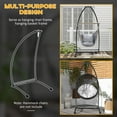thumbnail image 5 of Outsunny C-Shape Hammock Chair Stand | Heavy-Duty Steel Frame | Indoor/Outdoor Use | Black | 330 lbs Capacity | 42.5"L x 51.25"W x 78"H, 5 of 8