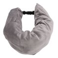 thumbnail image 4 of Grey Stuffable Travel Pillow - Customizable U-Shaped Neck Support for Flights, Camping & Hiking, Eco-Friendly Fillable Design with Easy Cleaning, Portable Compact Pillow Doubles as Clothes/Luggage, 4 of 6