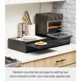 thumbnail image 3 of Yamazaki Home Countertop Drawer with Pull-Out Shelf - Wide, Black, Steel, 3 of 7