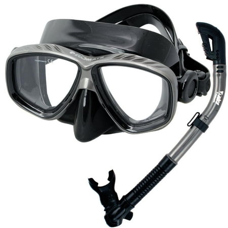 PROMATE Snorkeling Scuba Dive DRY Snorkel Mask Gear Set,