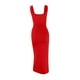 thumbnail image 4 of Vestido con tirantes y aberturas para mujer 2025 Summer - Cuello cuadrado, sin mangas, poliéster, fiesta/casual, XS-L, 4 of 5
