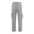 thumbnail image 3 of GHSOHS Mens Fleece Fleece Sweatpants Loose Cargo Pants Drawstring Elastic Waist Fitness Running Trousers Plus Size Casual Joggers Pants 5XL, 3 of 4