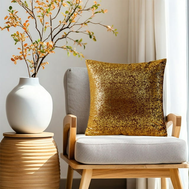 EGNMCR Housse de Coussin en Velours Flocon de Neige Estampage à Chaud Housse de Coussin en Velours
