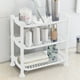 thumbnail image 1 of Organizador de baño expandible de 3 niveles con estantes ajustables para un almacenamiento espacioso, ideal para encimeras de cocina y tocador. Aestivo | Blanco | AESTIVO, 1 of 7