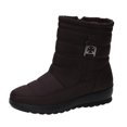 thumbnail image 2 of Tejiojio Fall Clearance Winter Boots Women Waterproof Snow Shoes Flat Casual Ankle Boots Plus Size Shoes, 2 of 8
