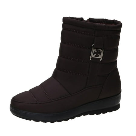

Fall Savings Clearance Deals 2022! Hvyes Winter Boots Women Waterproof Snow Shoes Flat Casual Ankle Boots Plus Size Shoes