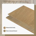 thumbnail image 5 of 30" Floating Bathroom Vanity with Sink, Modern Wall Mounted Vanity with U-Shaped Drawer and Soft-Close Slide, Pre-Assembled with Quartz Sand Basin, Natural, 5 of 8