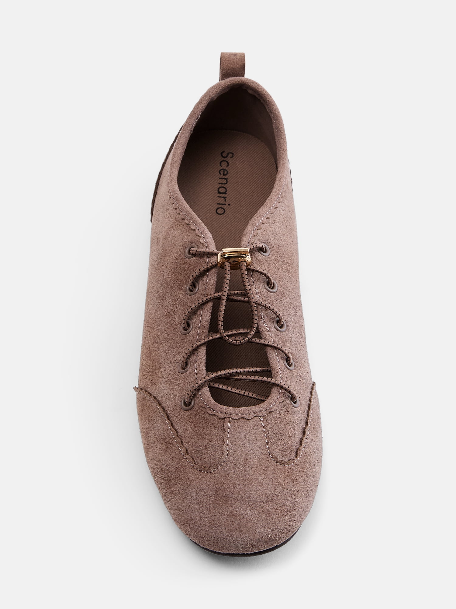 Scenario Women's Bungee Lace Faux Suede Sneakers