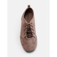 thumbnail image 6 of Scenario Women's Bungee Lace Faux Suede Sneakers, 6 of 7