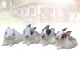 thumbnail image 2 of 4pcs Lifelike Hairy Bunny Model Simulate Rabbit Miniature Bunny Toy Kids Birthday Gift Mini Rabbit Ornament Desktop Decorative Accessory Props for Easter(Random Color), 2 of 8