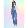 thumbnail image 2 of Savi Parker Women’s Maternity Overalls – Comfy Denim Bib Straight Leg Overalls Women Jumpsuits, Pregnant Women Casual Outfits (L, Nhi), 2 of 7