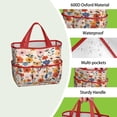thumbnail image 4 of Garden Tool Bag,Pioneer Flower Floral Print Pattern Garden Tool Organizer,Garden Gifts,Waterproof Multi-Pocket Garden Tool Storage 11.8x5.5x11.4 Inch(Tools NOT Included), 4 of 6