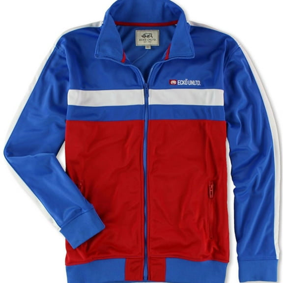 Ecko Unltd. Mens Poly Tricot Track Jacket, Blue, X-Small