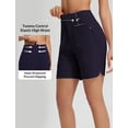 thumbnail image 3 of baleaf Women's 7'' Swim Board Shorts with Zipper Pockets High Waisted Tummy Control Long Beach Swimming Shorts UPF 50+ Quick Dry Modest Swimsuits Bottoms Navy Blue XL, 3 of 7