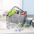 thumbnail image 2 of Foldable Baby Diaper Caddy Organiser, Portable Nursery Storage Basket Bin With Changeable Compartments(light Grey), 2 of 4