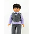 thumbnail image 3 of Boy Gray and Purple Formal Outfit For 18 Inch Dolls | American Fashion World, 3 of 6