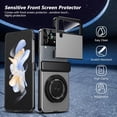 thumbnail image 6 of Magnetic for Samsung Galaxy Z Flip 4 Case with Ring Holder, [Hinge Protection] Built in Screen Protector & Camera Protection Slim Thin Hard PC Kickstand Shockproof Protective Case, Silver, 6 of 14