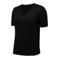thumbnail image 6 of yunLCZ Women Shirts Women's Round Neck Short Sleeved Loose T Shirt With A Knit Bottom Short Top, 6 of 6