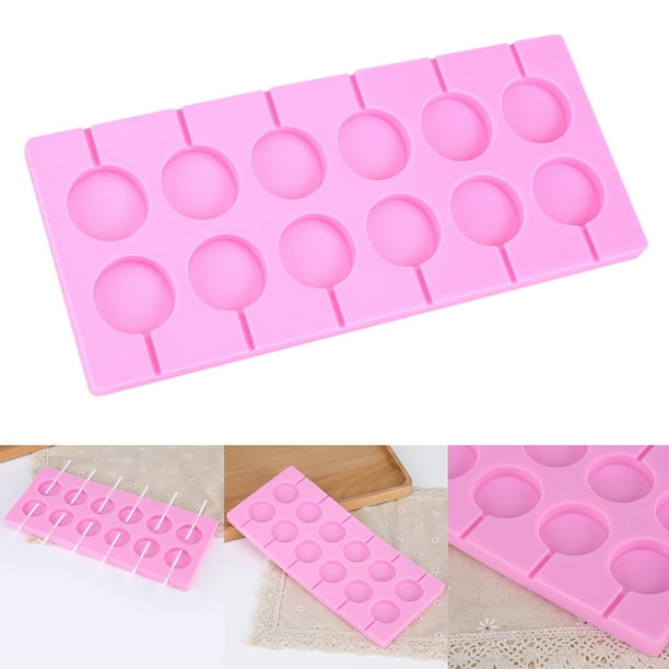 Molde Redondo De Silicona Para Paletas, Bandeja Para Paletas De Chocolate Y Caramelo, Decoración De Pasteles De Galletas DIY Para Diversión Familiar En La Cocina, Alta