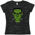 thumbnail image 3 of Inktastic Halloween Frankenstein Head Women's T-Shirt, 3 of 5