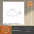 thumbnail image 6 of Devon 12.75-in W LED Compatible Glossy White and Gold Satin Brass Mid-Century Modern Semi Flush Mount Ceiling Light, 6 of 12
