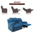 thumbnail image 6 of Microfiber Living Room Furniture Set Reclining Sofa Set Loveseat Furniture Sets in Living Room Sofa Recliners (Loveseat, Blue Microfiber), 6 of 12