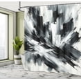 thumbnail image 2 of Ambesonne Black and White Shower Curtain, Bold Abstract Art, 69"Wx70"L, Dark Blue Grey, 2 of 4