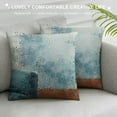 thumbnail image 3 of Creowell  Blue Throw Pillow Covers,Modern Abstract Blue and Gray Couch Pillow Covers,Decorative Accent Pillow Cover,Square Pillow Cases for Sofa Living Room Bedroom 12x12in, 3 of 5