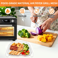 thumbnail image 2 of GCQ Air Fryer Replacement Parts for COSORI 26QT Smart 12 in 1 Air Fryer Toaster Oven, Basket for CS100-AO CTO-R251S 13.3''×11'' Air Fryer Basket Accessories, 2 of 7