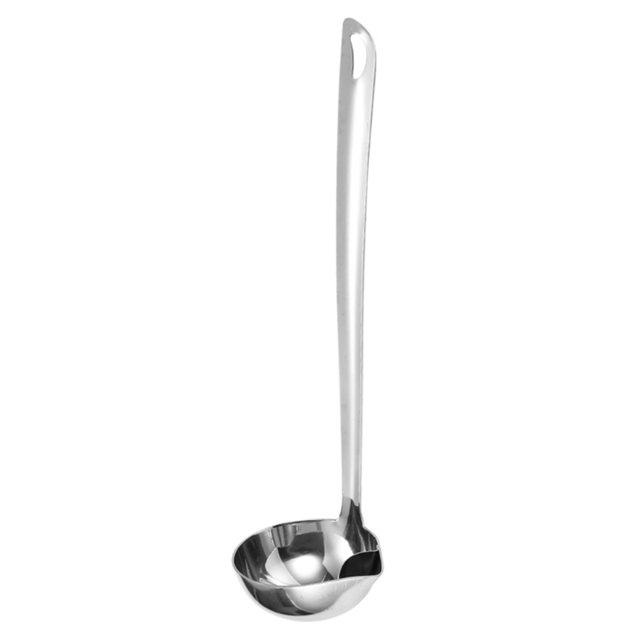 Techinal Stainless Steel Soup Fat Oil Separator Ladles Skimmer Spoon Soup Colander for Kitchen with Heat Insulation Anti-scalding