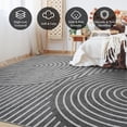thumbnail image 3 of Boho Area Rug 5x7 Machine Washable Rugs for Living Room Non Slip Soft Carpet Geometric Jacquard Textured Carpet for Bedroom Dining Nursery Office Living Room Rug -Darkgrey, 3 of 12