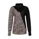 thumbnail image 4 of Suéter de cuello alto de manga larga con retazos estampado Fashoin para mujer Top de punto Pompotops hdfakjf10071, 4 of 5