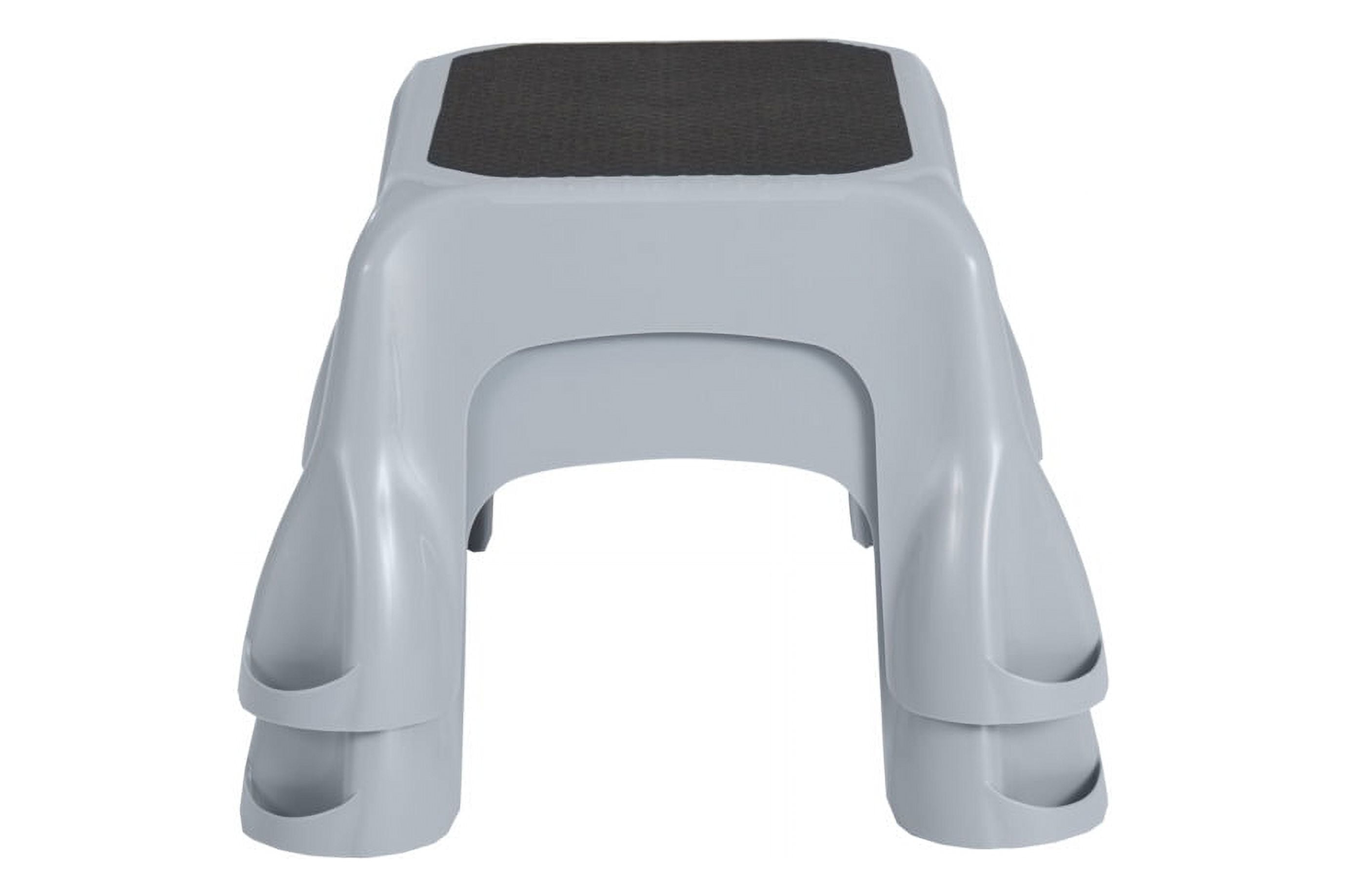 Rubbermaid gray step stool rubber top best sale