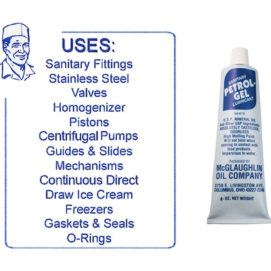 sanitary petrol gel lubricant turn tellow Petrol-Gel® Lubricant, NSF H-1 Rated for Incidental Food Contact, FDA  Approved, 14-oz Cartridge, 10/Case main image 1