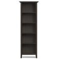 thumbnail image 2 of Simpli Home Amherst Solid Wood Transitional 54 inch Wide Desk with Two 24 inch Wide Bookcases in Hickory Brown (Set of 3), 2 of 12