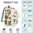 thumbnail image 5 of Highland Cow and Sunflower Print Backpack for School, Cute School Bag with Adjustable Shoulder Straps and Padded Back, 15.7"x11.8"x5.5", 5 of 5