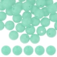 thumbnail image 1 of Uxcell 60 Pcs Cuentas de Silicona, Cuentas Redondas Focales de 9mm Color Caramelo a Granel para Llaveros Pulseras Collares Suministros de Manualidades DIY, Verde Menta, 1 of 7