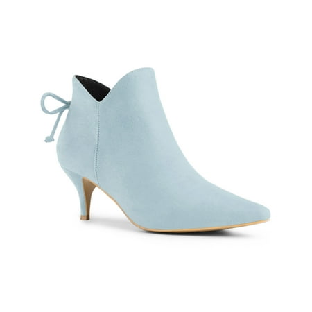 

Unique Bargains Women s Pointed Toe Kitten Heel Ankle Booties