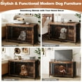 thumbnail image 5 of 47 Inch Dog Crate Furniture, Large Dog Kennel & End Table, Sturdy Wooden Dog Cage TV Stand with Divider, Decorative Dog House for Medium to Large Dogs, 5 of 6