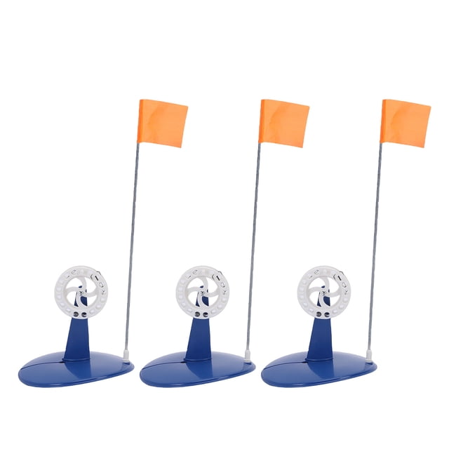 Ice 3pcs Ice Fishing Tip Up Flags Portable Anti Cold Tip Up Angling Indicator for Winter Fishing Tackle Accessory