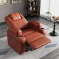 thumbnail image 4 of Furmax Electric Power Lift Leathaire Recliner Chair with Massage for Bedroom,Brown, 4 of 8