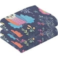 thumbnail image 2 of Dreamtimes Cute Owls Rainbow Hand Towels, 2 PCS, Highly Absorbent Soft Cotton Face Towels Bathroom Decorative Towel for Beach Gym Spa Shower, 16x28In, 2 of 7