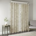 thumbnail image 3 of Madison Park Leilani 50x63" Palm Leaf Burnout Window Sheer in Natural, 3 of 5