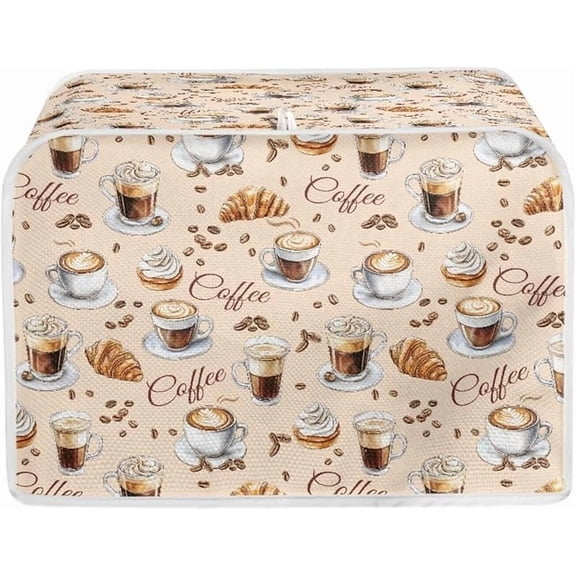 White Marble Toaster Cover 2 Slice Bread Toaster Oven Cover Bread Maker Oven Protector Covers Kitchen Small Appliance Protector Covers